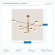 LIGHT FIXTURES HANGING EIGHT-LIGHT LED 96W 100x65x20 GOLD 144-10004 LIGHT FIXTURES HANGING EIGHT-LIGHT LED 96W 100x65x20 GOLD 144-10004