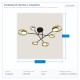 HANGING CEILING LIGHT DOUBLE LED 61W 3CCT 107x21 BLACK/GOLD 144-10010 HANGING CEILING LIGHT DOUBLE LED 61W 3CCT 107x21 BLACK/GOLD 144-10010