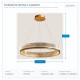 LIGHT FIXTURES HANGING ROUND LED 55W Φ80x7 GOLD 144-15001