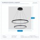 CEILING LIGHT FIXTURE ROUND LED 37W Φ40xΦ60x120 BLACK 3CCT 144-15005 CEILING LIGHT FIXTURE ROUND LED 37W Φ40xΦ60x120 BLACK 3CCT 144-15005