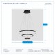 CEILING LIGHT FIXTURE ROUND LED 42W Φ20xΦ40xΦ60x120 BLACK 3CCT 144-15007 CEILING LIGHT FIXTURE ROUND LED 42W Φ20xΦ40xΦ60x120 BLACK 3CCT 144-15007