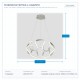 CEILING LIGHT FIXTURE ROUND LED 60W Φ52x120 WHITE 3CCT 144-15008