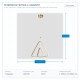 CEILING LIGHT FIXTURE HANGINGTRIANGLE LED 30W 410x410x140 4000K GOLD MATT 144-15019