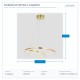 CEILING LIGHT FIXTURE HANGING 42W 550x550x700 4000K GOLD 144-15021