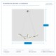 CEILING LIGHT FIXTURE HANGING  42W Φ670x200x200 4000K NICKEL 144-15022