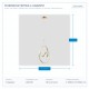 CEILING LIGHT FIXTURE HANGING  Q1 LED 30W  300x300x300 4000K GOLD MATT 144-15029