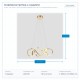 LIGHT FIXTURES HANGING OVAL LED CCT 54W450x450x200 3000-4000-6000K GOLD MATT 144-15033