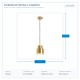 ПЕНДЕЛ HANGING E14 ЗЛАТИСТ Φ13X16CM ПЕНДЕЛ HANGING E14 ЗЛАТИСТ Φ13X16CM