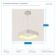 LIGHT FIXTURES HANGING SQUARE LED 30W 3000Κ 45x45x15 WHITE 144-17016