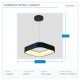 LIGHT FIXTURES HANGING SQUARE LED 30W 3000Κ 45x45x15 BLACK 144-17017 LIGHT FIXTURES HANGING SQUARE LED 30W 3000Κ 45x45x15 BLACK 144-17017