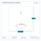 ПЕНДЕЛ LED БЯЛ 30W D45*H150CM 3CCT