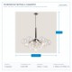 LIGHT FIXTURES HANGING 6xE27 Φ70x60 BLACK 144-20011