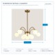 LIGHT FIXTURES HANGING 10xG4 60x28 GOLD/WHITE 144-20014