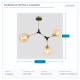 Ceiling Lighting Fixture Hanging 3xΕ27 550X550X20 BRONZE/HONEY 144-23010 Ceiling Lighting Fixture Hanging 3xΕ27 550X550X20 BRONZE/HONEY 144-23010