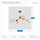 Ceiling Lighting Fixture Hanging 4xΕ27 550X550X20 BRONZE/HONEY 144-23011