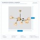 Ceiling Lighting Fixture Hanging 6xΕ27 650x560x360 BRONZE/HONEY 144-23012 Ceiling Lighting Fixture Hanging 6xΕ27 650x560x360 BRONZE/HONEY 144-23012