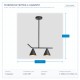 Ceiling Light Fixtures 2xΕ27 40x13x67 BLACK MATT/GOLD 144-24000
