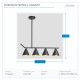 Ceiling Light Fixtures 4xΕ27 66x13x67 BLACK MATT/GOLD 144-24002 Ceiling Light Fixtures 4xΕ27 66x13x67 BLACK MATT/GOLD 144-24002
