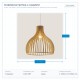 LIGHT FIXTURES HANGING SIMPLE E27 Φ350x370 WOOD 144-30004 LIGHT FIXTURES HANGING SIMPLE E27 Φ350x370 WOOD 144-30004