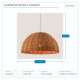 LIGHT FIXTURES HANGING SIMPLE E27 Φ395x210 BAMBOO 144-31000 LIGHT FIXTURES HANGING SIMPLE E27 Φ395x210 BAMBOO 144-31000