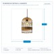 CEILING LIGHT FIXTURE Ε27 D165*H255 ROPE & METAL 144-32009 CEILING LIGHT FIXTURE Ε27 D165*H255 ROPE & METAL 144-32009