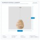 LIGHT FIXTURES HANGING SIMPLE E27  Φ30x35 RATTAN (WICKER) 144-33001