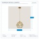 LIGHT FIXTURES HANGING VITRO Φ20x22 E27 TRANSPARENT/GOLD 144-40002