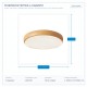 CEILING LIGHT FIXTURE  LED 30W D41*H6cm 3CCT NATURAL WOOD COLOUR 144-51012