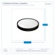 LED ПЛОСКО ТАВАННО ТИП ПАНЕЛ 18W 3 CCT ЧЕРЕН