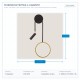 WALL MOUNTED STICK LED D 13W 20x48 BLACK/GOLD 144-58007 WALL MOUNTED STICK LED D 13W 20x48 BLACK/GOLD 144-58007