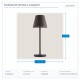 TABLE LAMP TOUCH RECHARGEABLE LED 2W 3000Κ IP54 BLACK 144-70001 TABLE LAMP TOUCH RECHARGEABLE LED 2W 3000Κ IP54 BLACK 144-70001