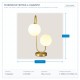 TABLE LAMP WITH 2 GLOBES 2xG9 30x53 COPPER/BLACK 144-72000