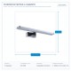 LIGHT FIXTURE FOR BATHROOM 8W 3000K 400x121x42 IP44 NICKEL 145-21507 LIGHT FIXTURE FOR BATHROOM 8W 3000K 400x121x42 IP44 NICKEL 145-21507