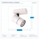 SPOT BAR SINGLE GU10 WHITE/ BLACK 145-25006 SPOT BAR SINGLE GU10 WHITE/ BLACK 145-25006
