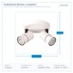 CEILING SPOT ROSETTE DOUBLE GU10 WHITE/ BLACK 145-25011 CEILING SPOT ROSETTE DOUBLE GU10 WHITE/ BLACK 145-25011
