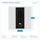 LED АПЛИК ЗА СТЕНА ВГРАДЕН 3W 3000K ЧЕРЕН