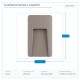 СТЕННО LED ТЯЛО SLIM 3W IP65 3000K 90X150MM СИВО СТЕННО LED ТЯЛО SLIM 3W IP65 3000K 90X150MM СИВО