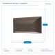 WALL MOUNTED LED SLIM STEP LIGHT 6W IP65 220-240V 3000K 220X51X113mm DARK GREY PRO 145-52053 WALL MOUNTED LED SLIM STEP LIGHT 6W IP65 220-240V 3000K 220X51X113mm DARK GREY PRO 145-52053