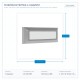 WALL MOUNTED LED SLIM STEP LIGHT 4W IP65 230V 3CCT 230X80mm GREY PRO 145-52072 WALL MOUNTED LED SLIM STEP LIGHT 4W IP65 230V 3CCT 230X80mm GREY PRO 145-52072