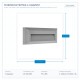 WALL MOUNTED LED SLIM STEP LIGHT 2W IP65 220-240V 3CCT 230X80X27mm GREY PRO 145-52082 WALL MOUNTED LED SLIM STEP LIGHT 2W IP65 220-240V 3CCT 230X80X27mm GREY PRO 145-52082