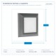 LED СТЪПКОВО ОСВЕТЛЕНИЕ ЗА СТЕНА 3W IP65 3CCT 125X125MM ТЪМНО СИВО