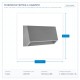 СТЕННО LED СТЪПАЛОВИДНО СВЕТИЛО 3W IP65 3CCT 160X70MM СИВО СТЕННО LED СТЪПАЛОВИДНО СВЕТИЛО 3W IP65 3CCT 160X70MM СИВО