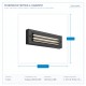 СТЕННА ЛАМПА С РЕШЕТКА LED 6W 3CCT IP65 ЧЕРНА СТЕННА ЛАМПА С РЕШЕТКА LED 6W 3CCT IP65 ЧЕРНА