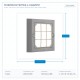 LED СТЕННО ТЯЛО 6W 3CCT IP65 ТЪМНО СИВО