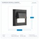 LED СТЕННА ЛАМПА 6W 3CCT IP65 ЧЕРНА LED СТЕННА ЛАМПА 6W 3CCT IP65 ЧЕРНА