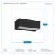 LED СТЕННА ЛАМПА 12W 3CCT IP65 ЧЕРНА LED СТЕННА ЛАМПА 12W 3CCT IP65 ЧЕРНА