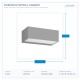LED СТЕННА ЛАМПА 12W 3CCT IP65 ТЪМНО СИВА