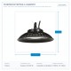 LED ПРОЖЕКТОР HIGH BAY LED SMD UFO BLACK 100W 6500K 120° PLUS
