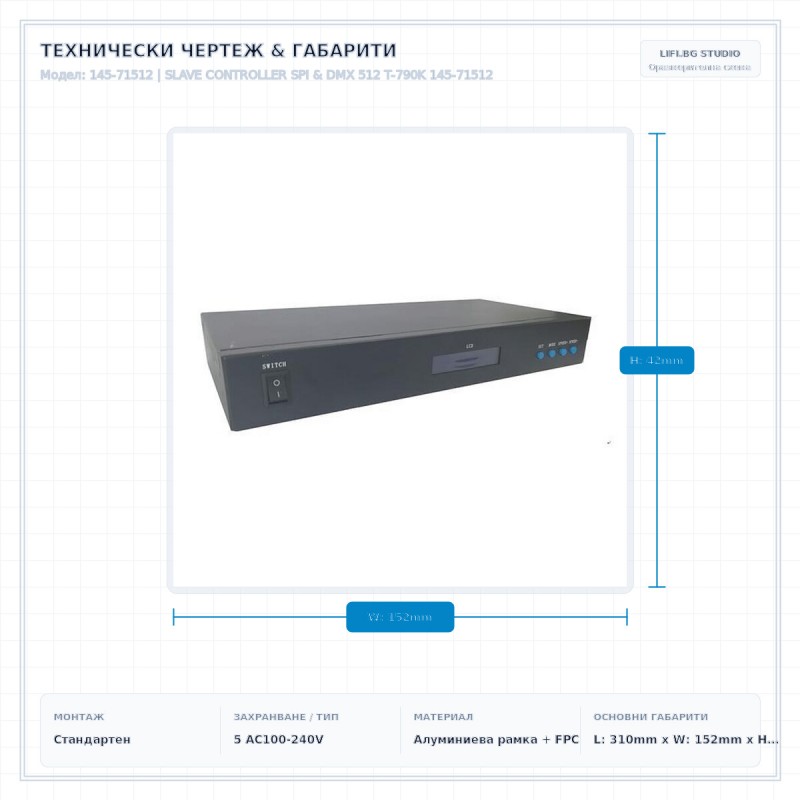 SLAVE CONTROLLER SPI & DMX 512 T-790K 145-71512