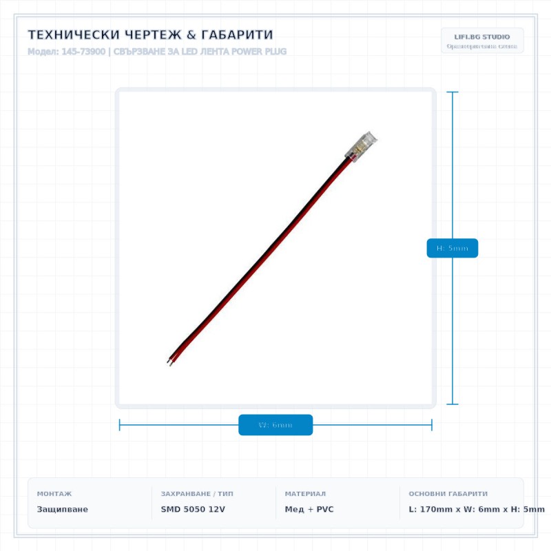 СВЪРЗВАНЕ ЗА LED ЛЕНТА POWER PLUG СВЪРЗВАНЕ ЗА LED ЛЕНТА POWER PLUG